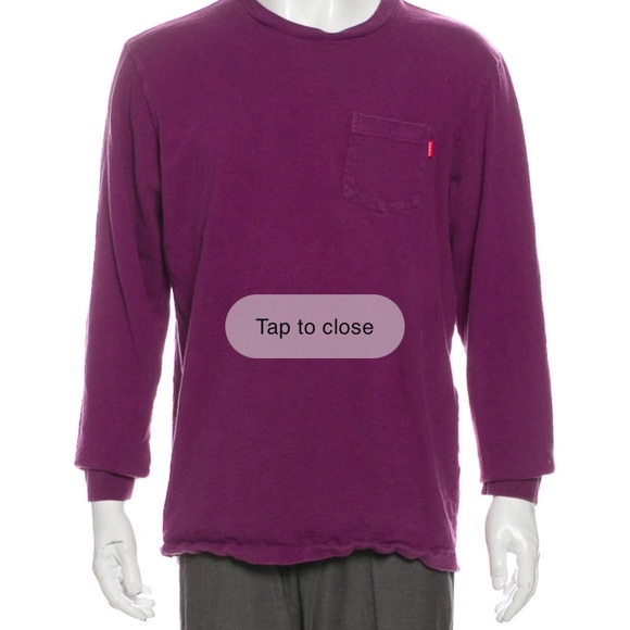 supreme long sleeve pocket tee